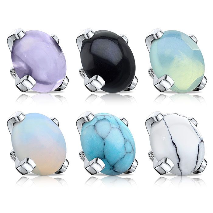 Dermal con differenti tipi di pietre