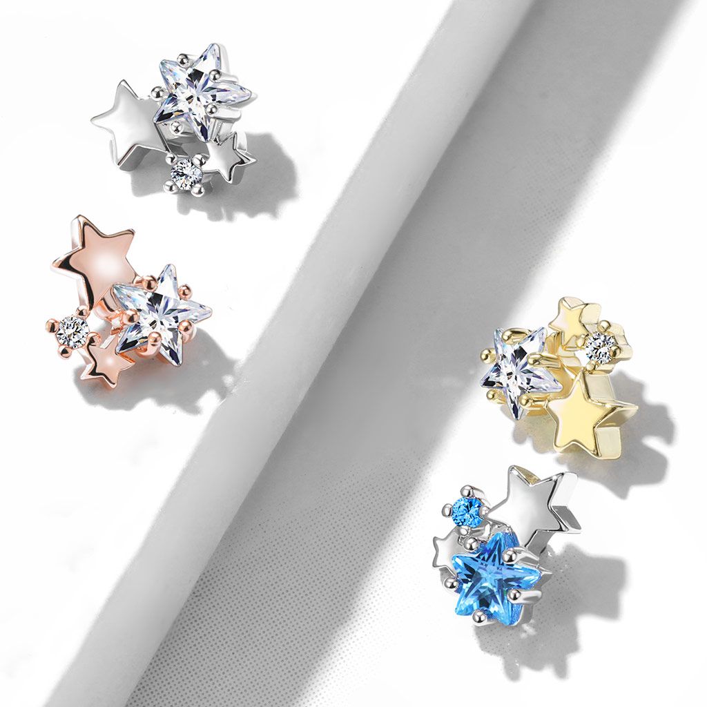 Dermal top con pioggia di stelle