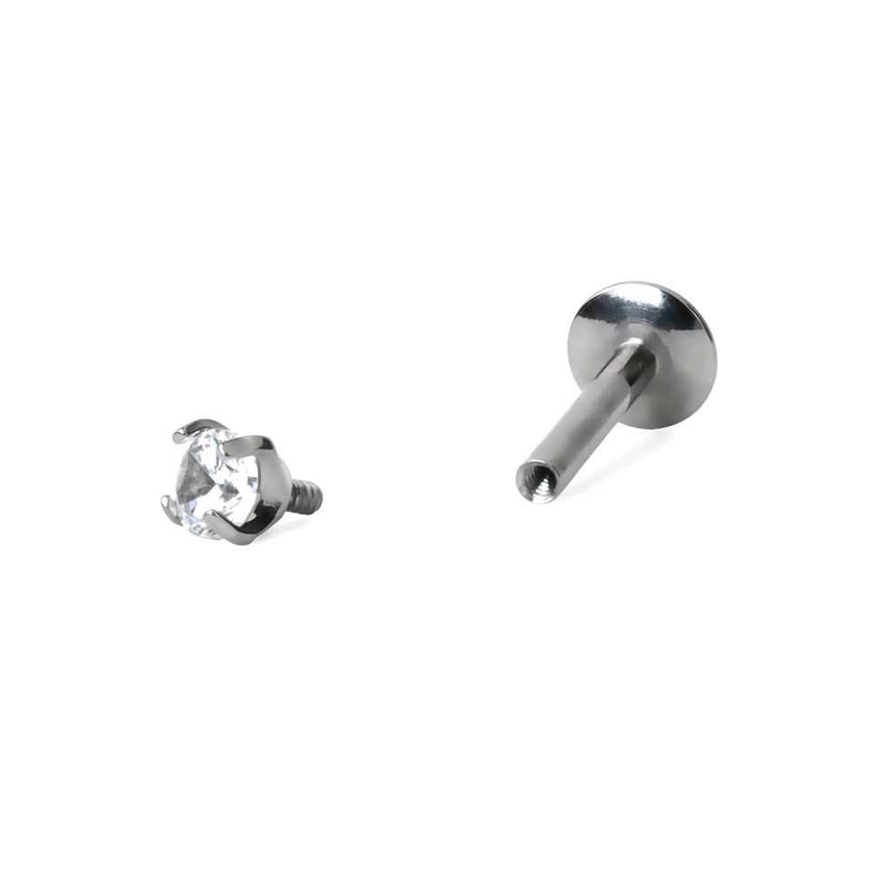 Labret in titanio con vari design di pietre