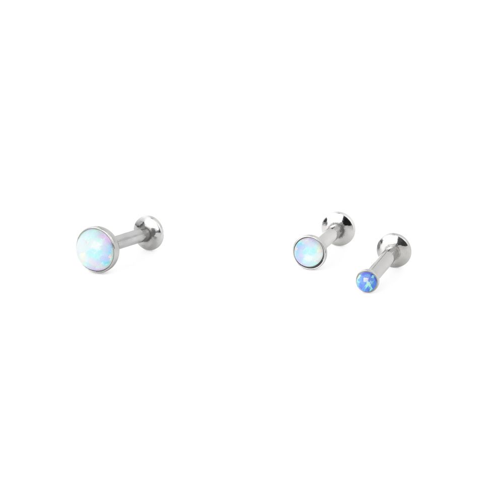 Labret push-in con opale