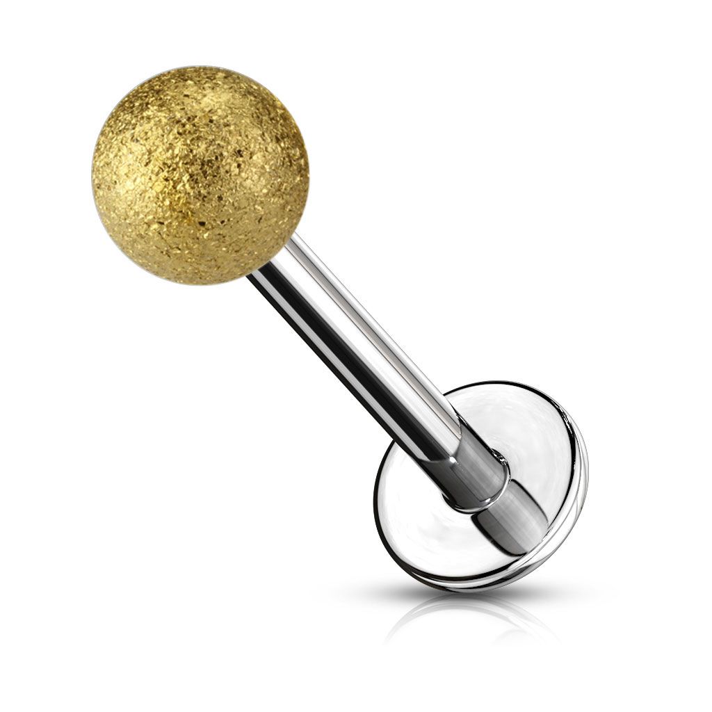 Labret con look diamante.