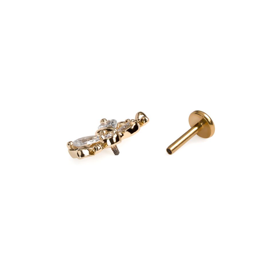 Labret con tre farfalle