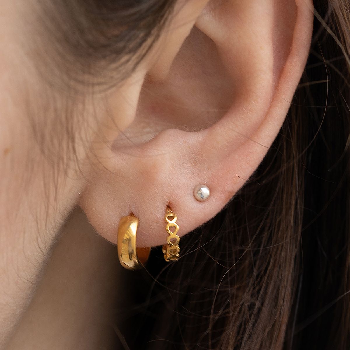 Labret con sfera perlata di acrilico in vari colori