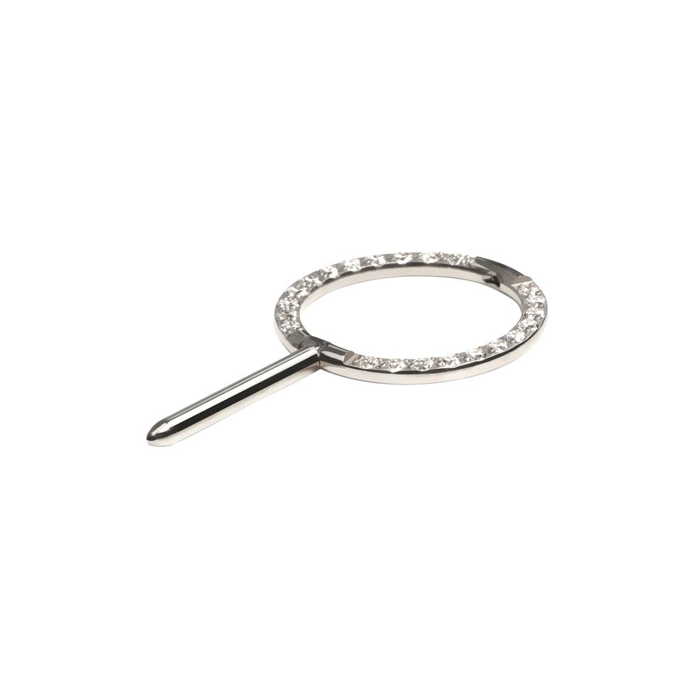 Clicker per capezzolo in titanio con pavè di pietre