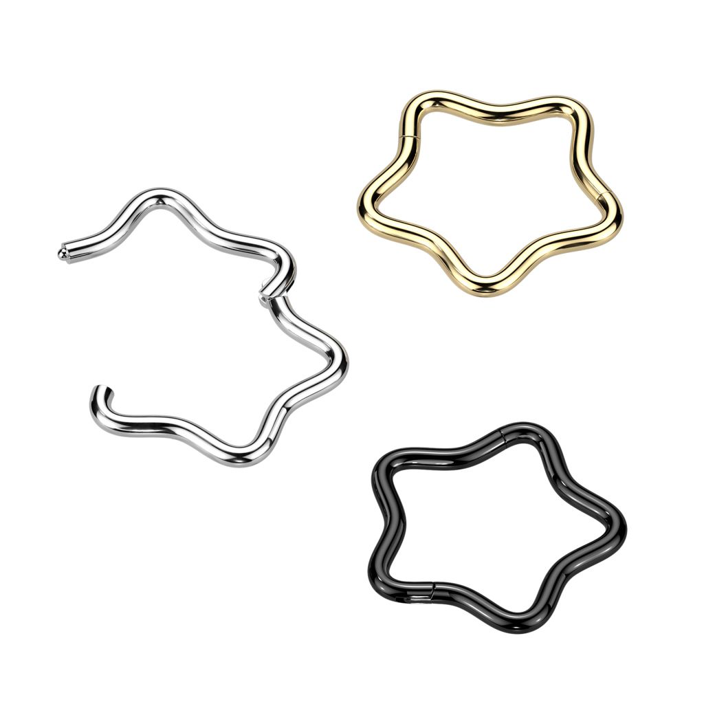 Cerchio con cerniera in titanio a forma di stella