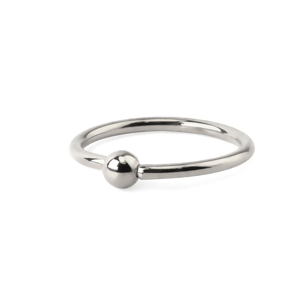 Cerchio in titanio con sfera fissa