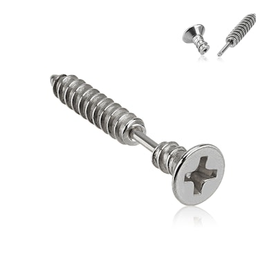 Piercing all'orecchio a forma di vite