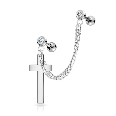 Set di barre con doppia catenella e croce di cristallo
