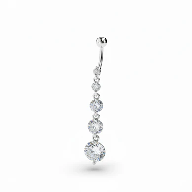 Piercing all'ombelico con pendente lungo