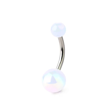 Barra per ombelico con sfere metalliche