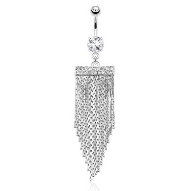 Piercing all'ombelico con catenelle pendenti