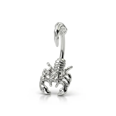 Piercing all'ombelico con scorpione