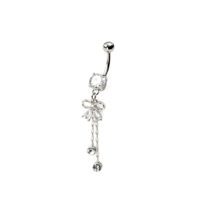 Piercing pendente per ombelico con nastro e ciondolo