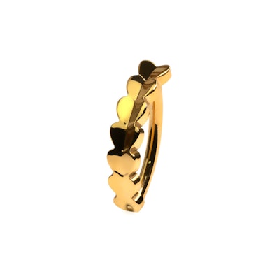 Clicker per ombelico in titanio con cuori