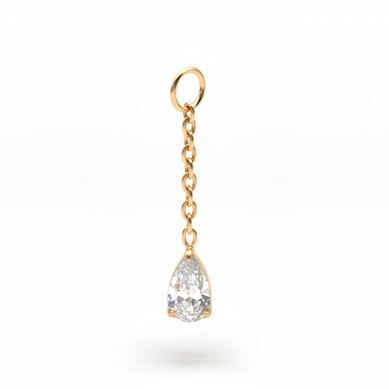 Charm con pietra a goccia
