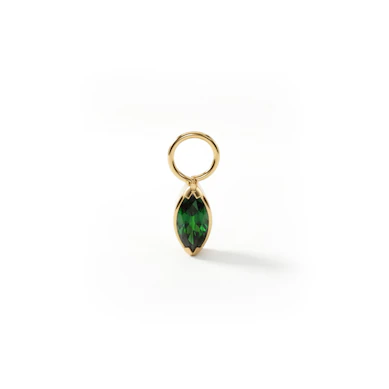 Charm in titanio con pietra taglio marquise