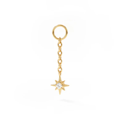 Charm con stella e pietra centrale