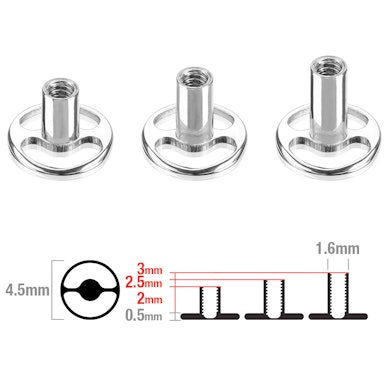 Base rotonda in titanio per dermal anchor