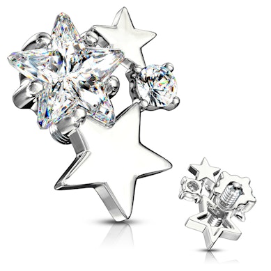 Dermal top con pioggia di stelle