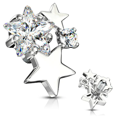 Dermal top con pioggia di stelle