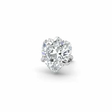 Dermal top in titanio con pietra a cuore