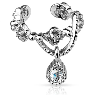 Earcuff con pietra pendente