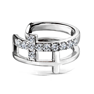 Piercing fake con doppia croce