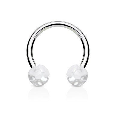 Ferro di cavallo con sfere con glitter