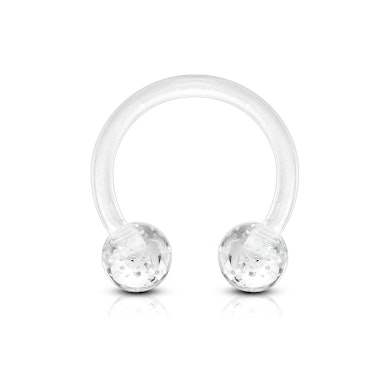 Ferro di cavallo in acrilico con sfere glitter