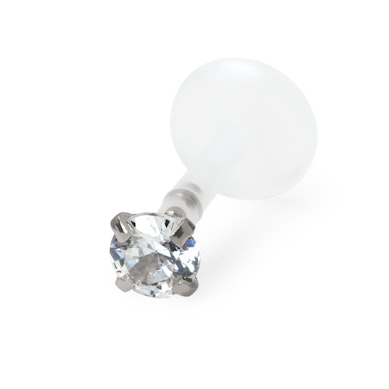 Labret push-in in PTFE con pietra in diverse forme