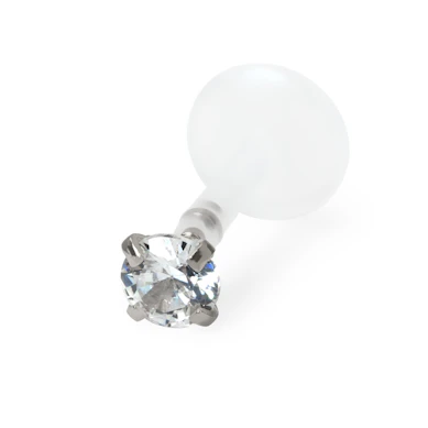 Labret push-in in PTFE con pietra in diverse forme