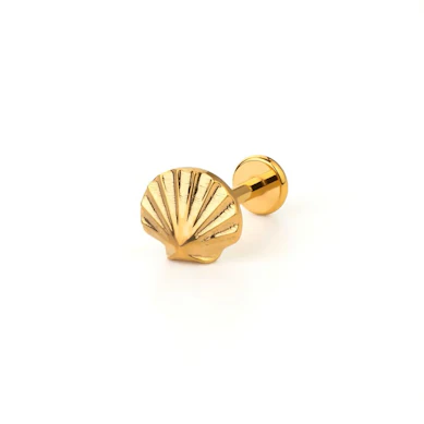 Labret a conchiglia in titanio