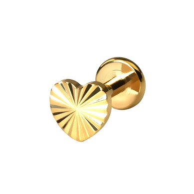 Labret a forma di cuore con motivo dettagliato