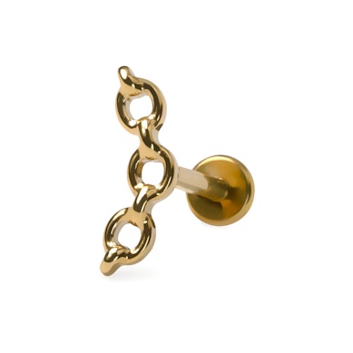 Labret in titanio a catena