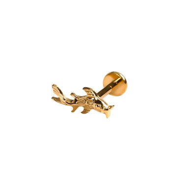 Labret in titanio con carpa