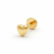 Labret in titanio con cuore sfaccettato