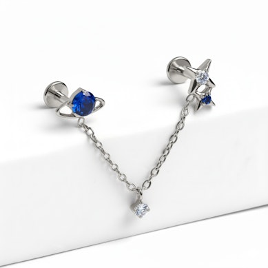 Labret in titanio – Cosmo duo