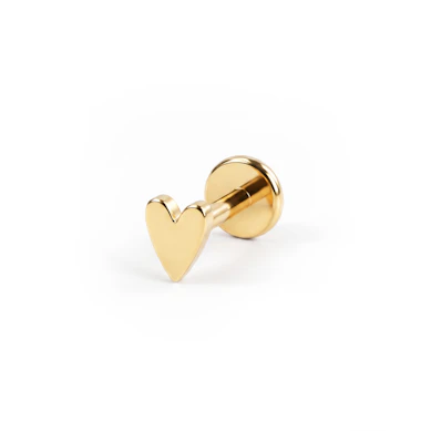 Mini labret in titanio con cuore