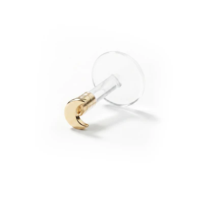 Labret in oro 14 carati con mezza luna