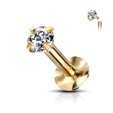 Labret con micro pietra e filettatura interna