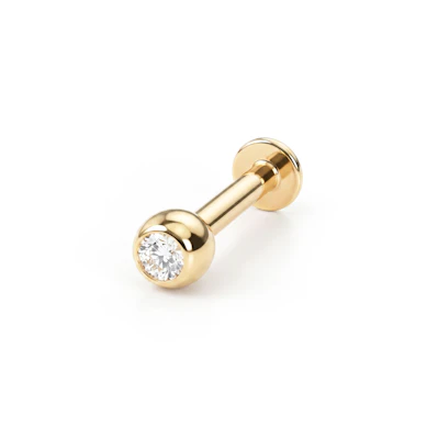 Labret in oro 14K con pietra