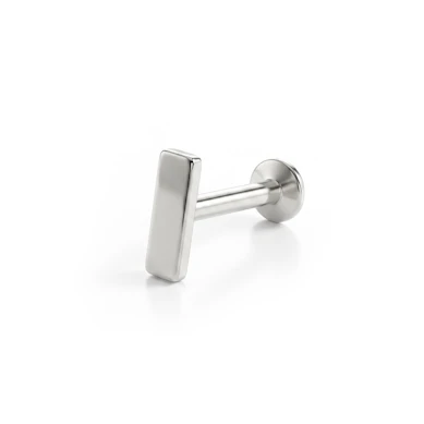 Labret con filettatura interna e top rettangolare