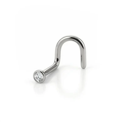 Vite da naso in acciaio chirurgico con pietre di diversi colori