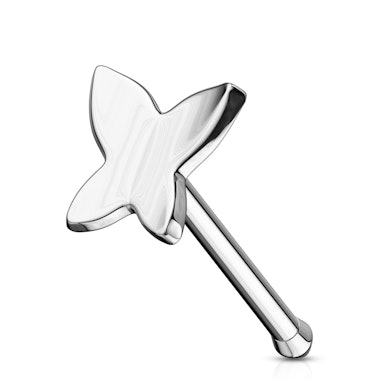 Barretta da naso in oro 14 carati con farfalla