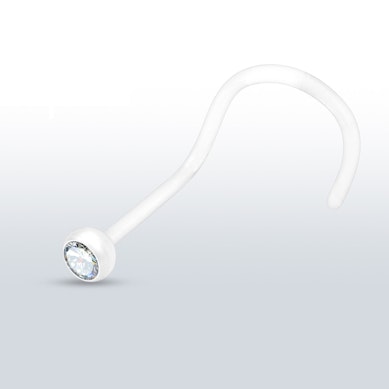Vite da naso in ptfe con pietra di vari colori