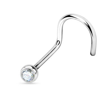 Piercing a uncino in titanio