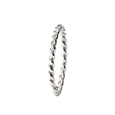 Endless ring in oro 14K con motivo intrecciato