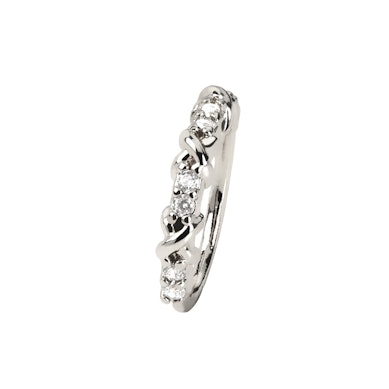 Cerchio twist con design incrociato e pavé di pietre