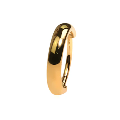 Cerchio huggie in titanio con cerniera