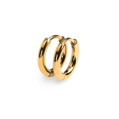 Paio di cerchi huggie in titanio